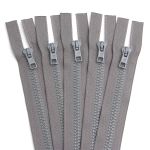 Молния трактор Arta Т6 (6 мм) 2 зам., разъем., 75 см, цв. 074 серый, уп.5 шт