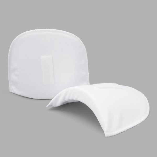 Плечевые накладки (подплечники) втачные на липучке 120х170х18 мм, с плотной обшивкой, белый, ВК-18/6, 50 пар