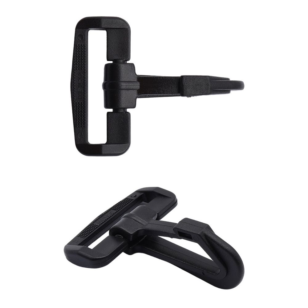 Карабин пластик 40 мм, черный, 50 шт