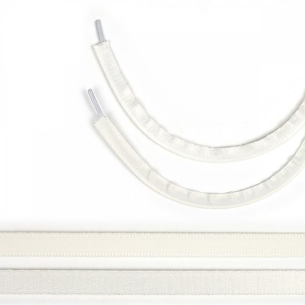 Лента тоннельная (чехол для косточек) 10.0 мм / 50 метров, ТBY-63109 цв. F102 сумрачно-белый