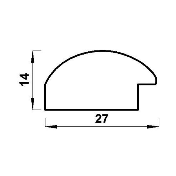 Рамка для картины (фото) пластик с оргстеклом 40х60 см, черный, Gamma ПРК-22