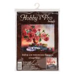 Набор для вышивания бисером Hobby&Pro, Георгины, 34х28 см