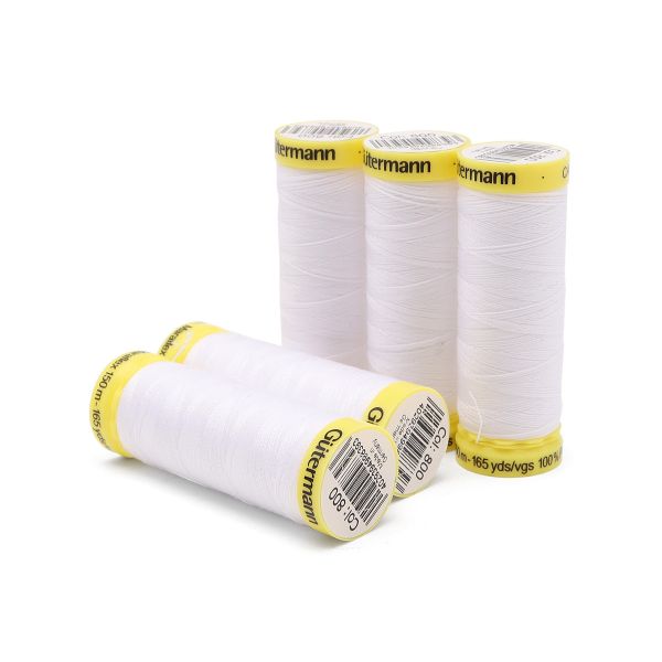 Нитки для трикотажа Gutermann Maraflex, 150м, _800 белый, 5 катушек