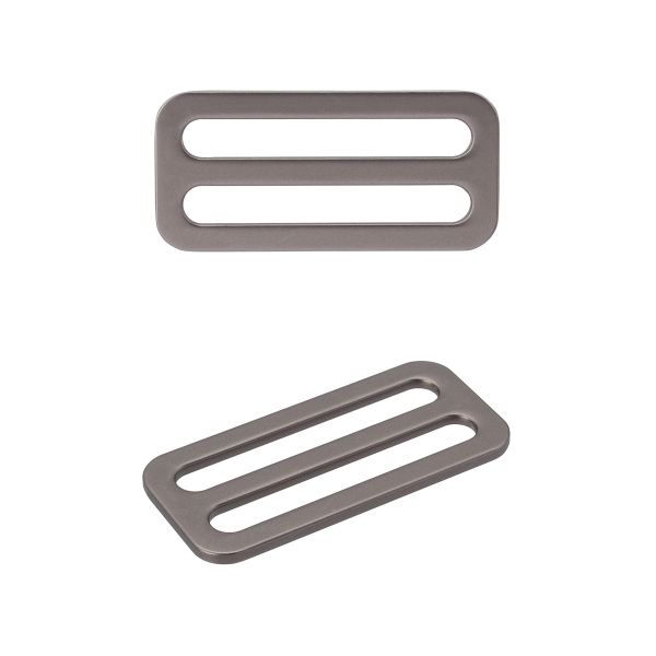 Пряжка регулировочная металл литая плоская 38.0 мм (46х21,5мм), черный никель (олово), МВ2343, 6 шт