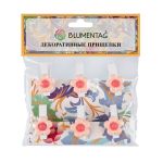 Прищепки декоративные 5х6 шт, 3.5 см, F66 Розовые ромашки, Blumentag WCRH-35