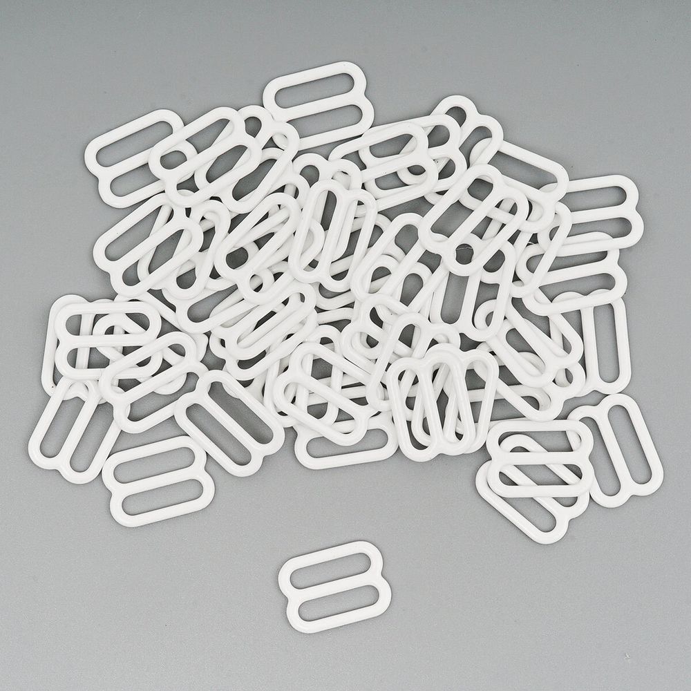 Рамки-регуляторы для бюстгальтера металл 12.0 мм, 50 шт, белый