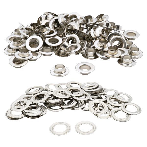 Люверсы металл ⌀13.0 мм (внутр.), h7 мм (внутр.), №28, металл, New Star, никель, уп≈100 шт