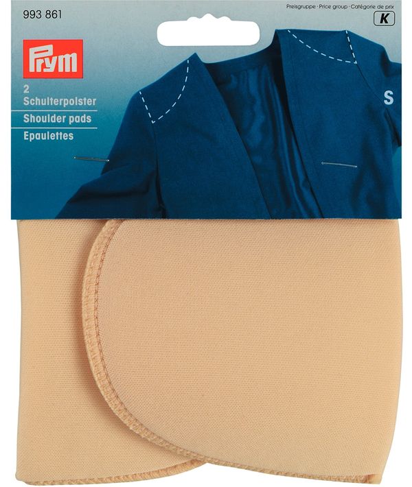 Плечевые накладки (подплечники) Полумесяц разм. S, телесные, Prym 993861