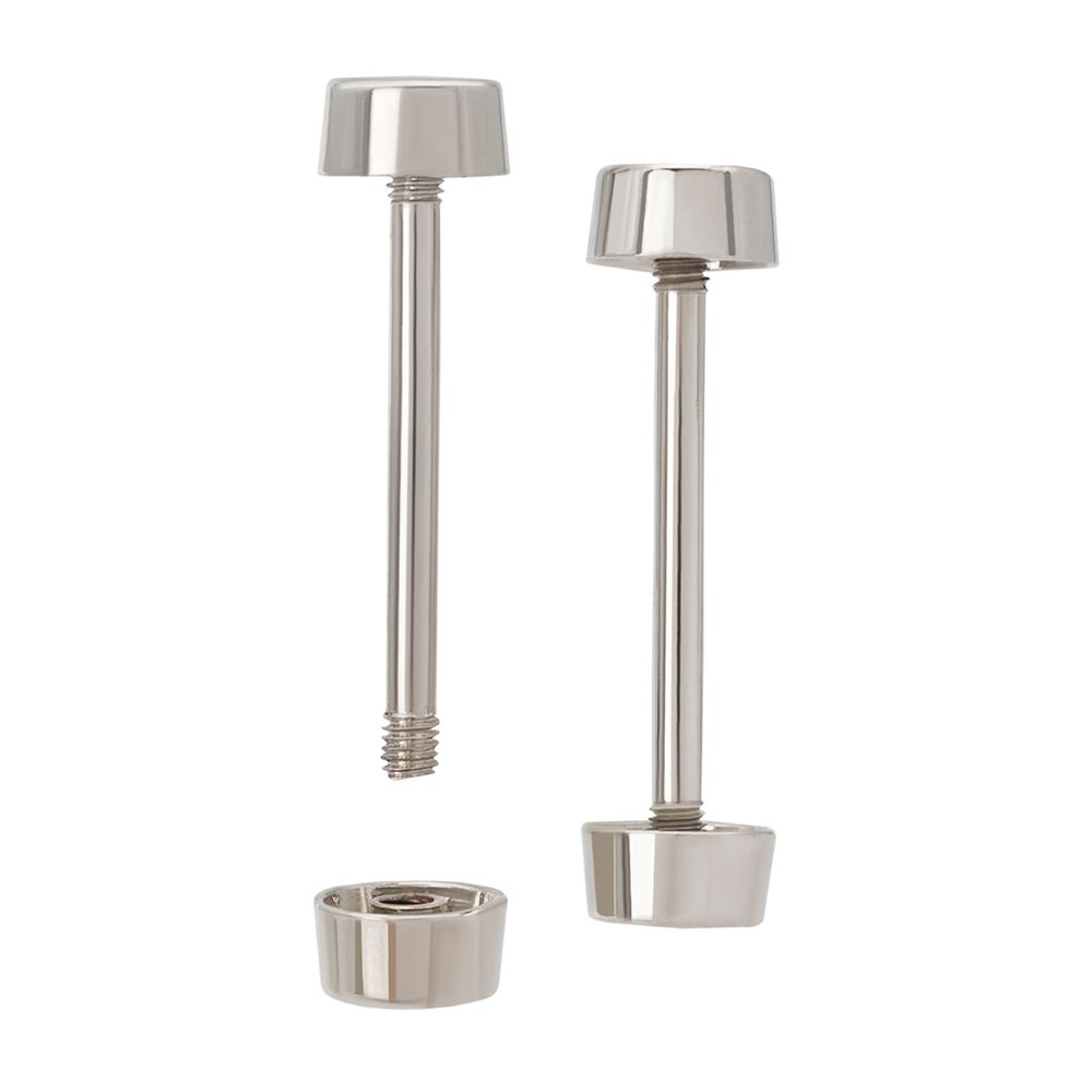 Шпилька для сумки 26/10 мм с таблеткой ⌀10 мм, металл, никель, 10 шт