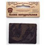 Термоаппликация из кожи Hand Made 7х5,25см, 100% кожа, 43 черный