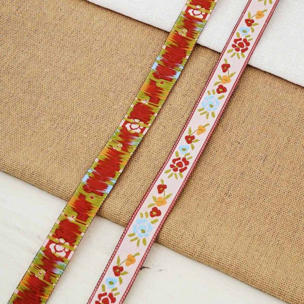 Лента (тесьма) жаккардовая 15.0 мм / 13.72 метра, бледно-розовый, 441