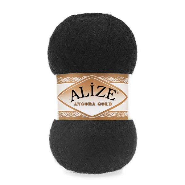 Пряжа Alize (Ализе) Angora Gold / уп.5 мот. по 100 г, 550м, 060 черный A