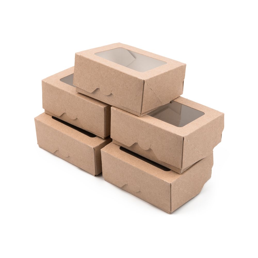 Коробка для безе с окном 10х8 x4 см, 5 шт, S-Chief BFC-034