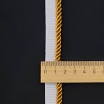 Кант витой 5 мм / 25 метров, белый/01 темное золото, 3AR3294