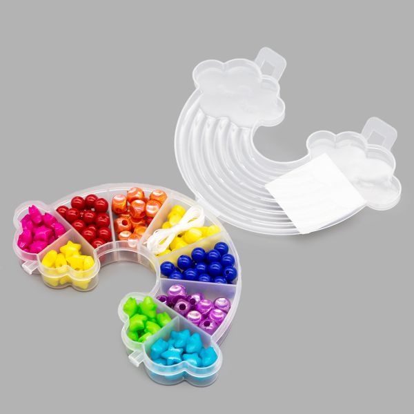 Набор бусин с эластичным шнуром Радуга, Astra&Craft, 5024149