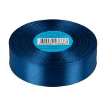 Лента атласная 1-сторонняя 25.0 мм / 33±2 метра, №095 синий, в термоплёнке, Gamma