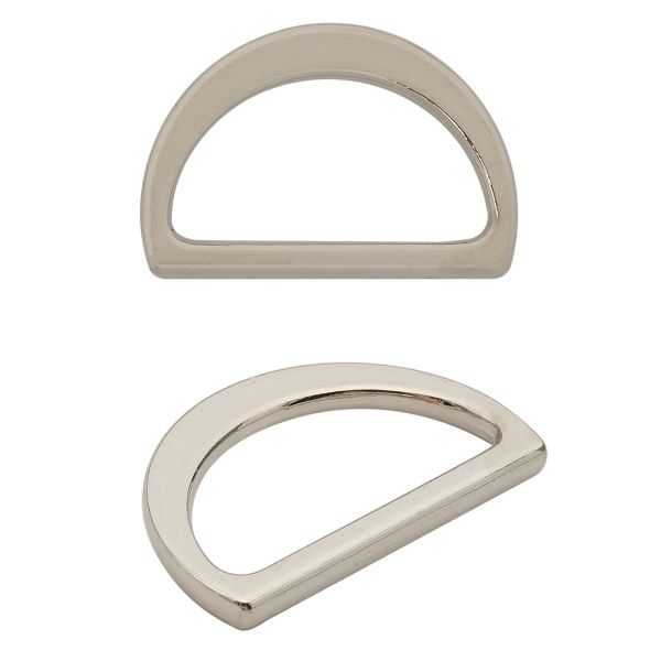 Полукольцо литое металл внутр. 25 мм (внешн. 30х20 мм), 50 шт, цв.никель, 819-035