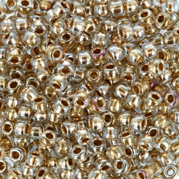 Бисер Toho 11/0 круглый (2.2 мм), 25 г (5х5 г), 0989 прозрачный с золотым центром