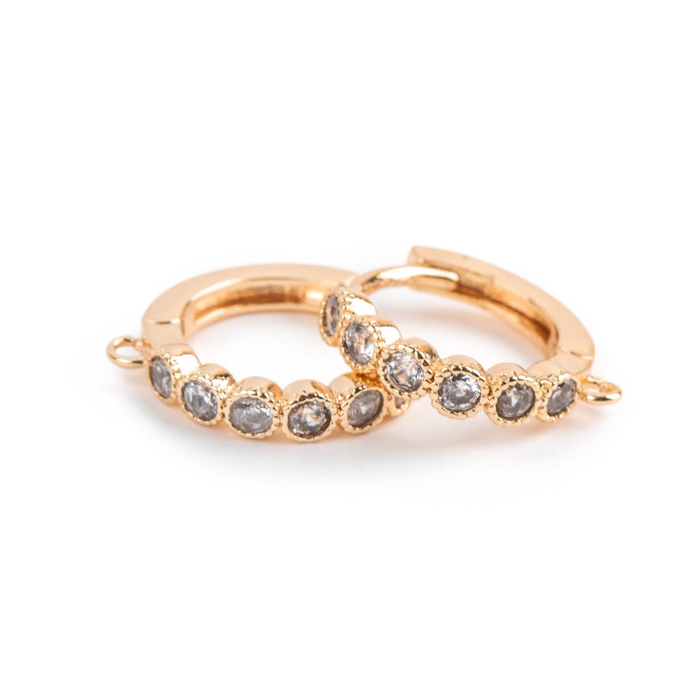 Швензы 13.5 мм, 10 шт (5х2 шт), 02 под золото, Zlatka FMK-H19