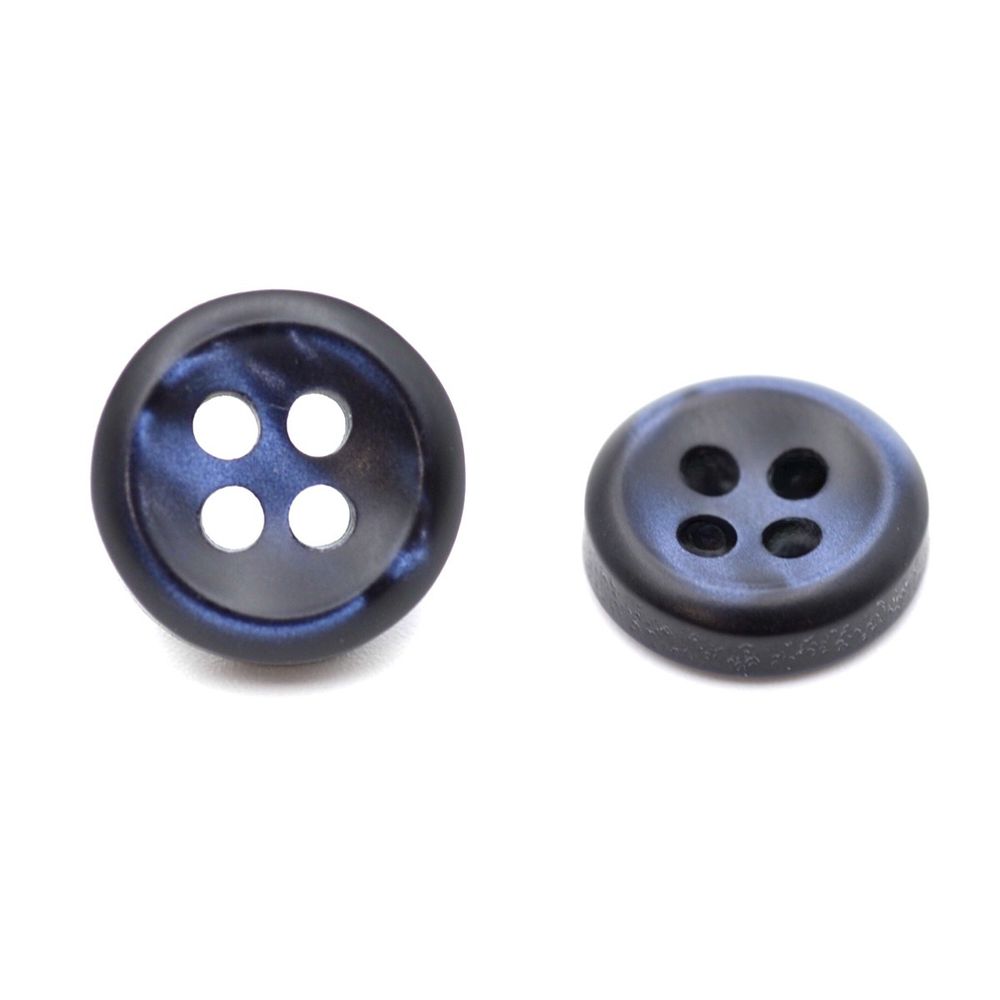 Пуговицы 4 прокола 17L (10,5мм), пластик (col.03 т.синий), 72 шт, CN 2801