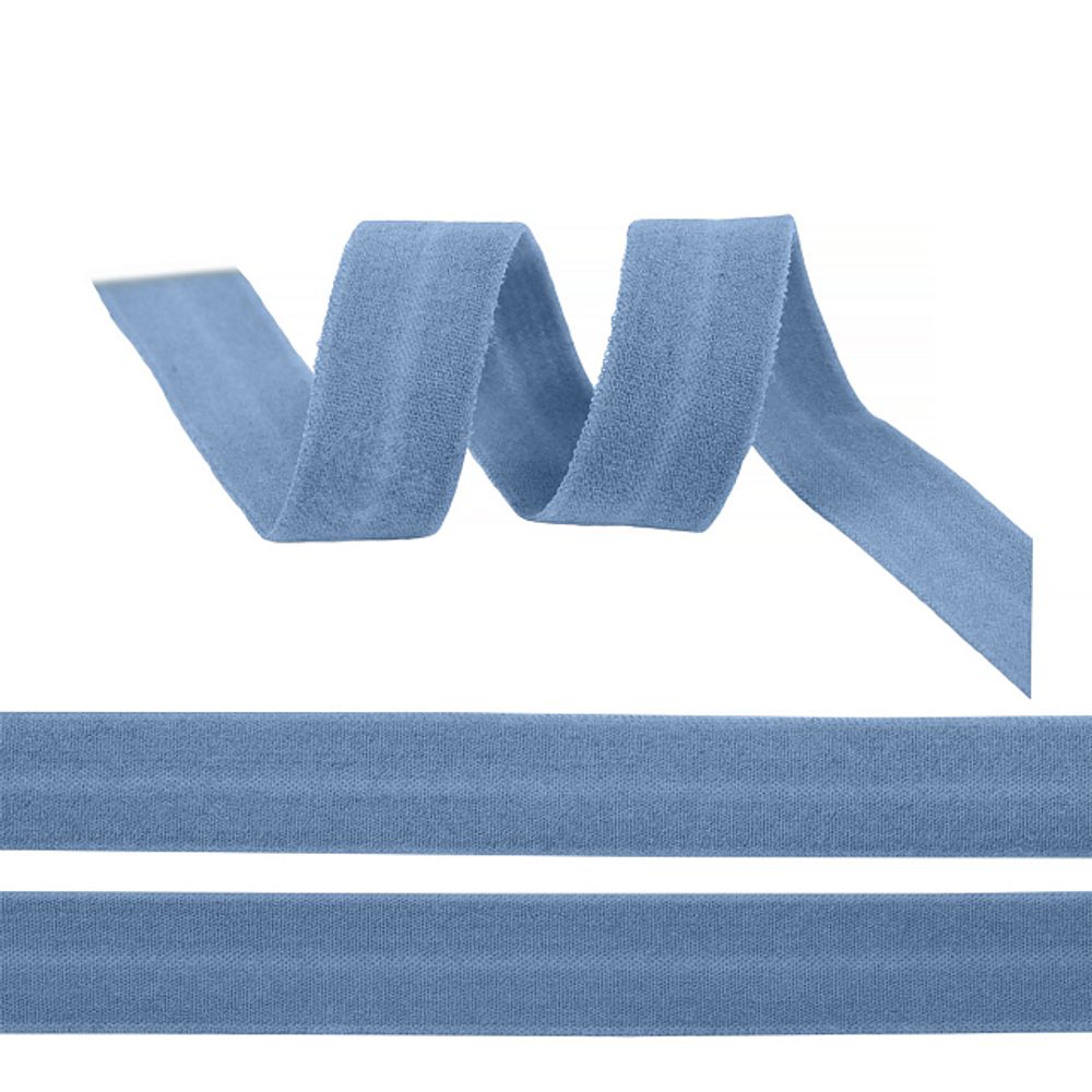 Резинка бельевая (окантовочная) матовая 15 мм / 50 метров, ROM.15280S, S280 серо-голубой