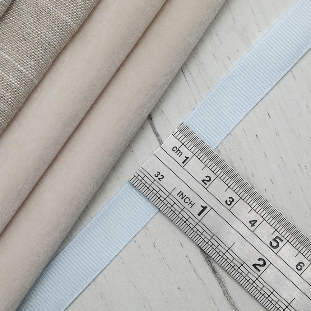 Лента репсовая (в рубчик) 12.0 мм, 130 св.голубой, уп.18,28 м