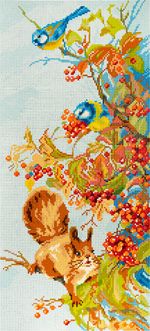 Алмазная (кристальная) мозаика Фрея, Яркая осень, 25х55 см