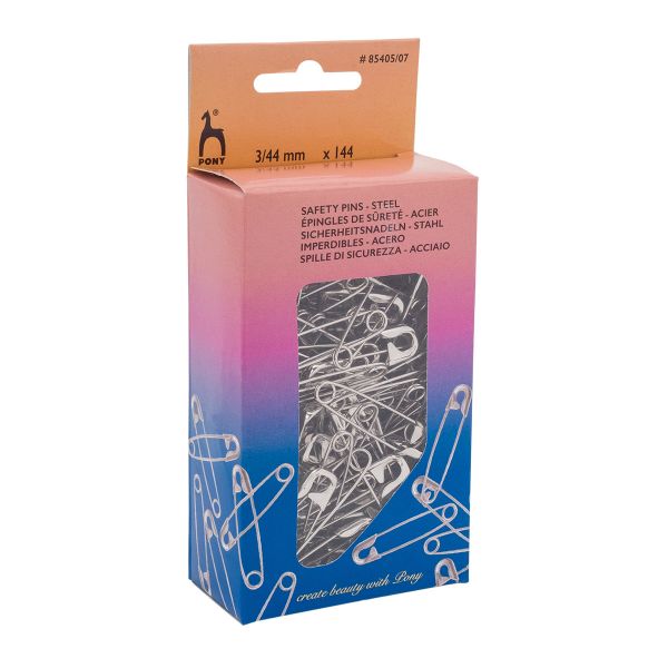 Булавки английские l=44 мм, сталь, 144 шт, Pony, 85405/07