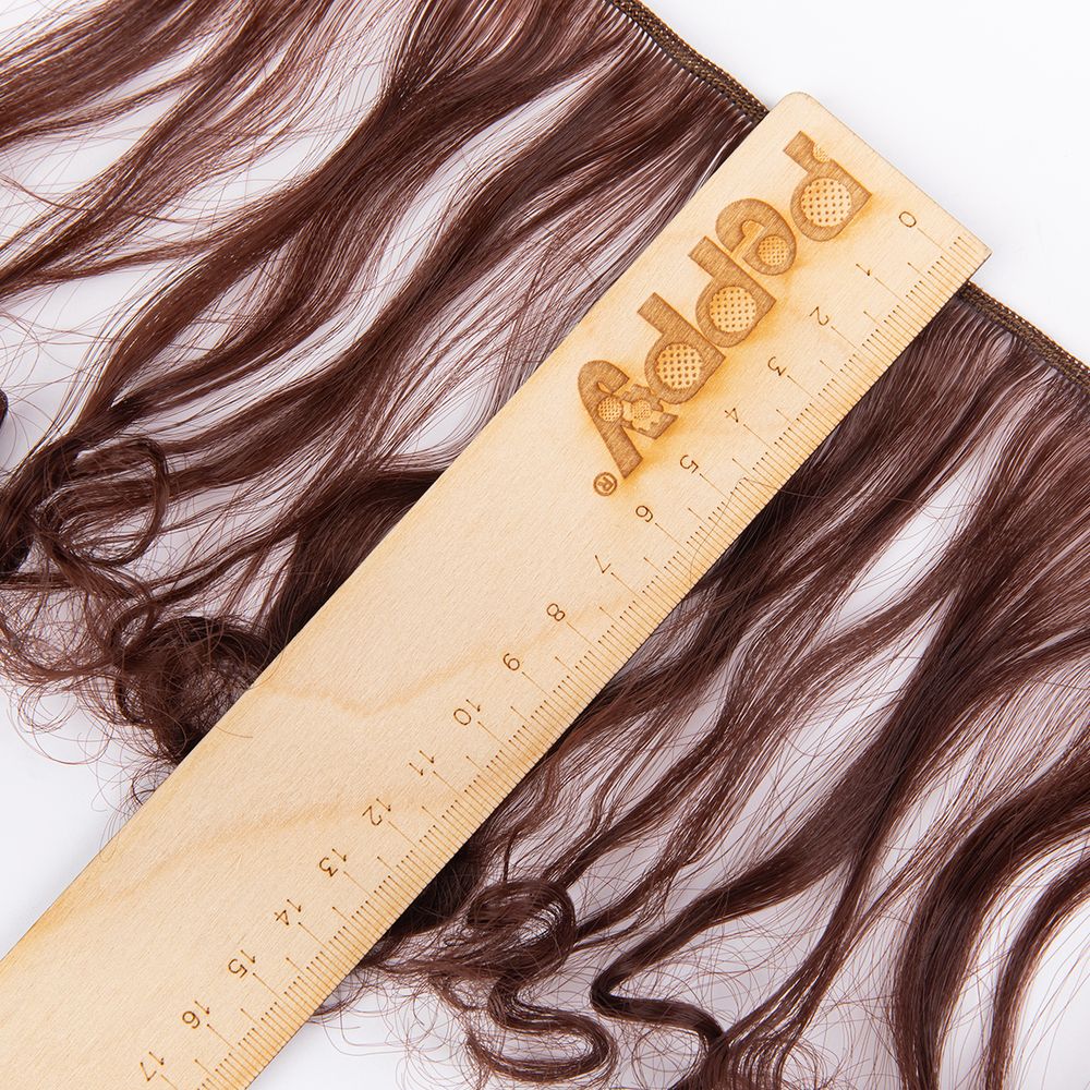 Трессы для кукол 15 см, 100 см, 23 г, 15 каштановый, HobbyBe HAR-12