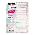Разделитель листов пластиковый A4 12 шт, EC270040207 диагональ, ассорти, Expert Complete EC270040207