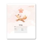 Тетрадь ученическая школьная, блёстки, A5 12 л. на скобе 65 г/м², белизна 100% 25 шт линия, 01437 На облаках, Светоч Т177