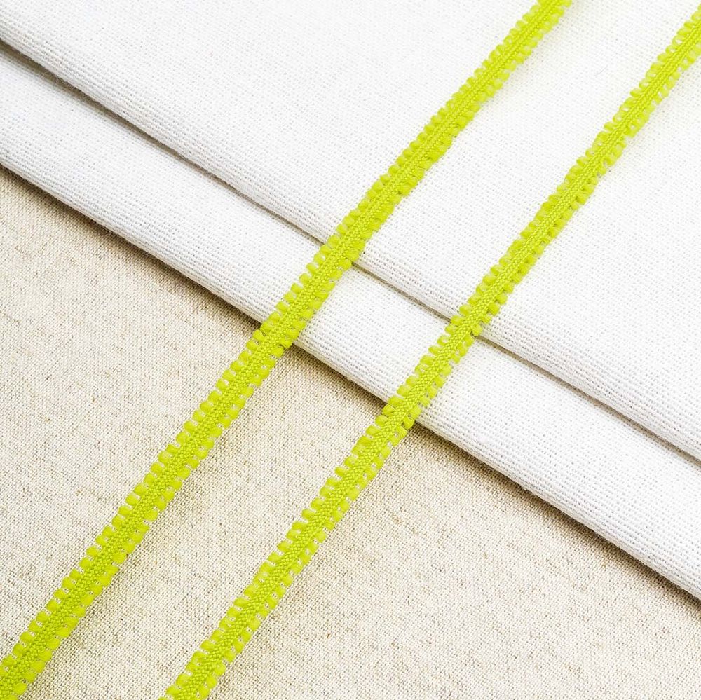 Шнур отделочный сороконожка ⌀5.0 мм / 30 метров, салатовый, С873