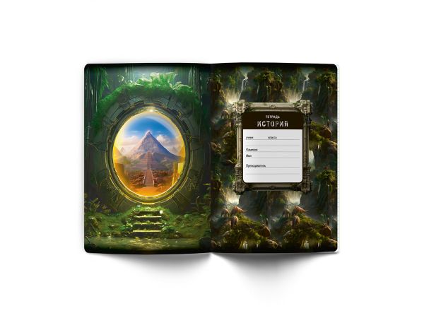 Тетрадь со справочным материалом Эволюция, глянцевая ламинация, A5+ 48 л. на скобе 65 г/м², белизна 100%, 10 шт, клетка, 00880 История, Светоч 48Т5