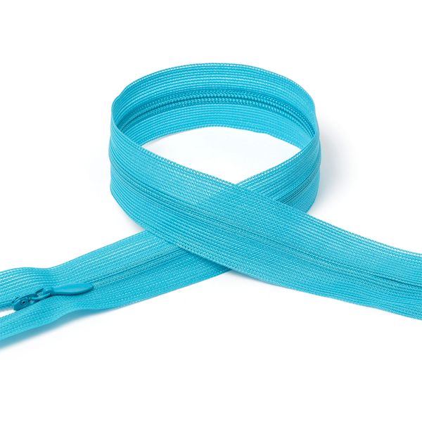 Молния потайная (скрытая) Т3 (3 мм) 1 зам., н/раз., 50 см, цв.F208 бирюзовый уп.50 шт