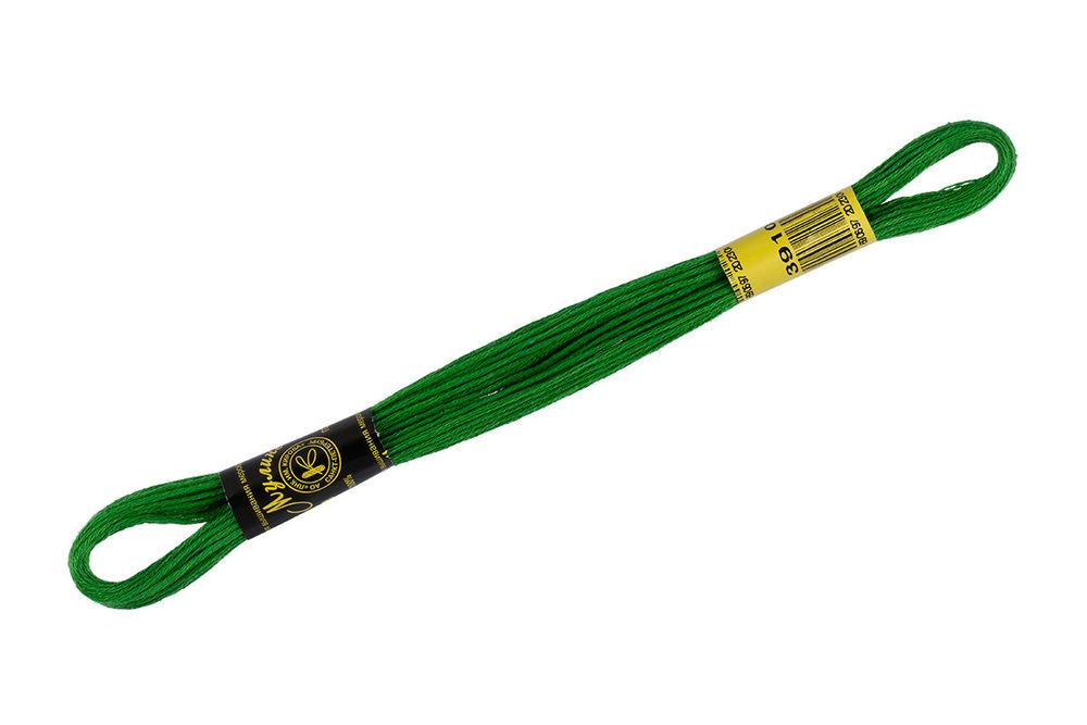 Мулине ПНК им.Кирова цв.3910(094) зеленый, Россия, 24 мотка по 8 метров