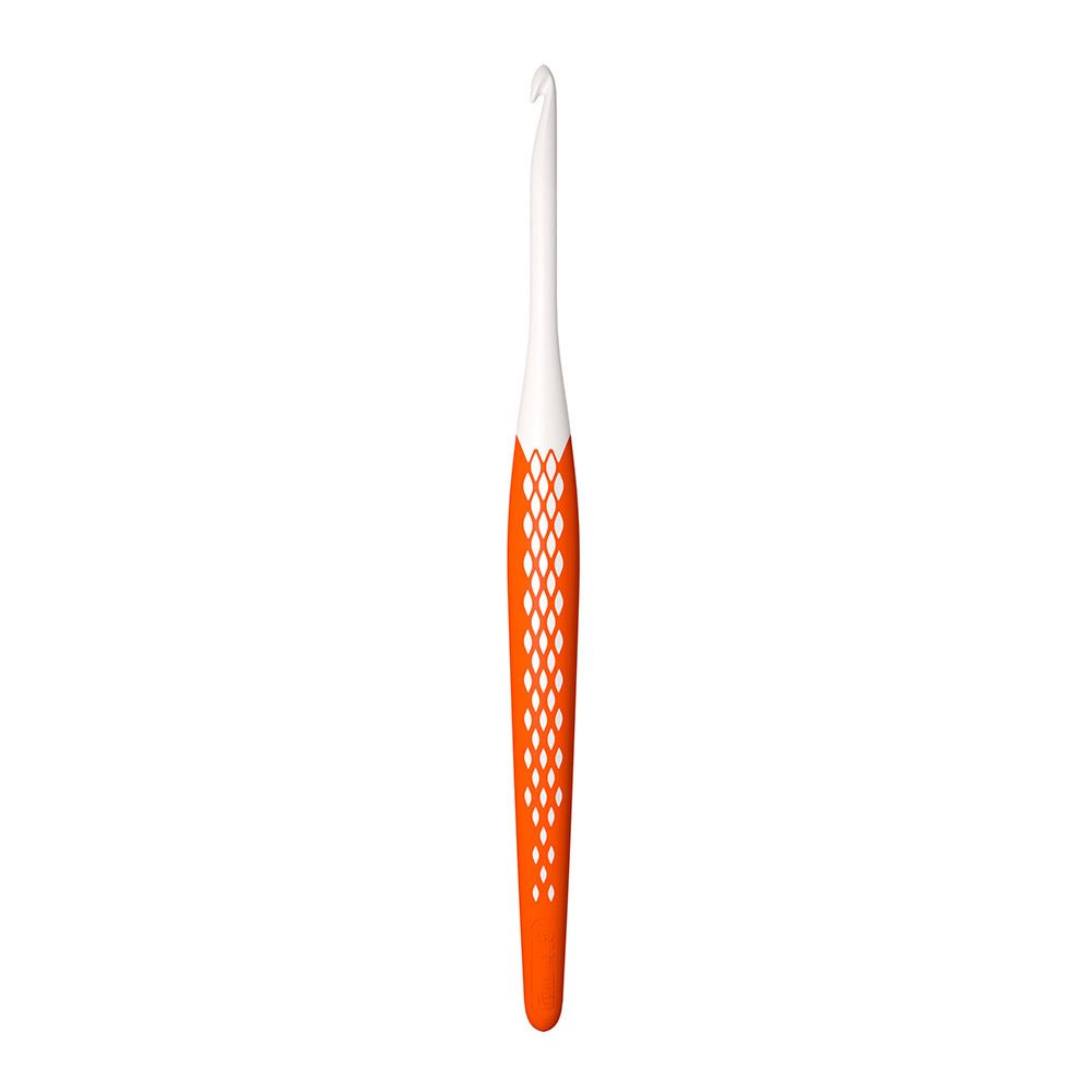 Крючок для вязания ⌀4.5 мм, 16 см, оранжевый, Prym Ergonomics 218486