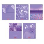 Тетрадь ученическая общая, софт тач лак, A5+ 96 л. на скобе 65 г/м², белизна 100%, 5 шт, линия в термоусадочной пленке, 000338 Magic Colour, Светоч 96ТСК5_12_3_2