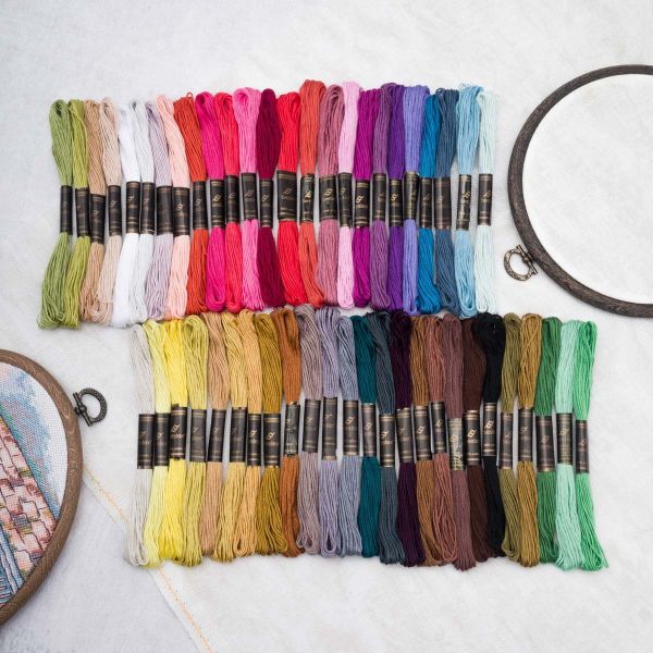 Набор хлопкового мулине №3, 50 цветов (50 шт по 8 метров), Bestex