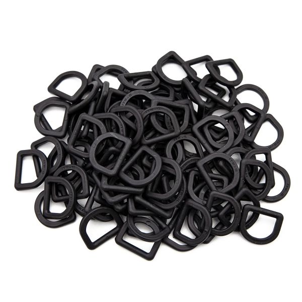 Полукольцо 25мм (35х30мм) пластик (ПП), чёрный, ПК-25, 100 шт