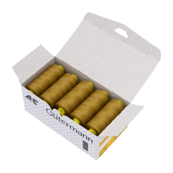Нитка особо тонкая Gutermann Mara №150 (150/2), 1000 м, 713953, цв. 886 золотисто-оливковый, 1 катушка