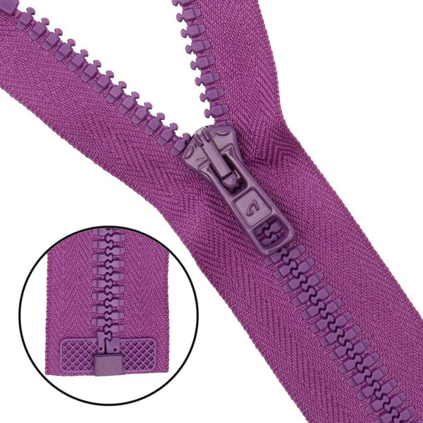 Молния трактор Arta Т6 (6 мм) 1 зам., разъем., 85 см, цв. 029 фиолетовый, 5 шт