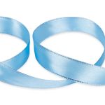 Лента атласная 2-сторонняя с метанитью 20.0 мм / 33±2 метра, №049 голубой/серебро, Gamma AL-20M