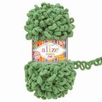Пряжа Alize (Ализе) Puffy Fine / уп.5 мот. по 100 г, 14м, 532 изумрудно-зеленый