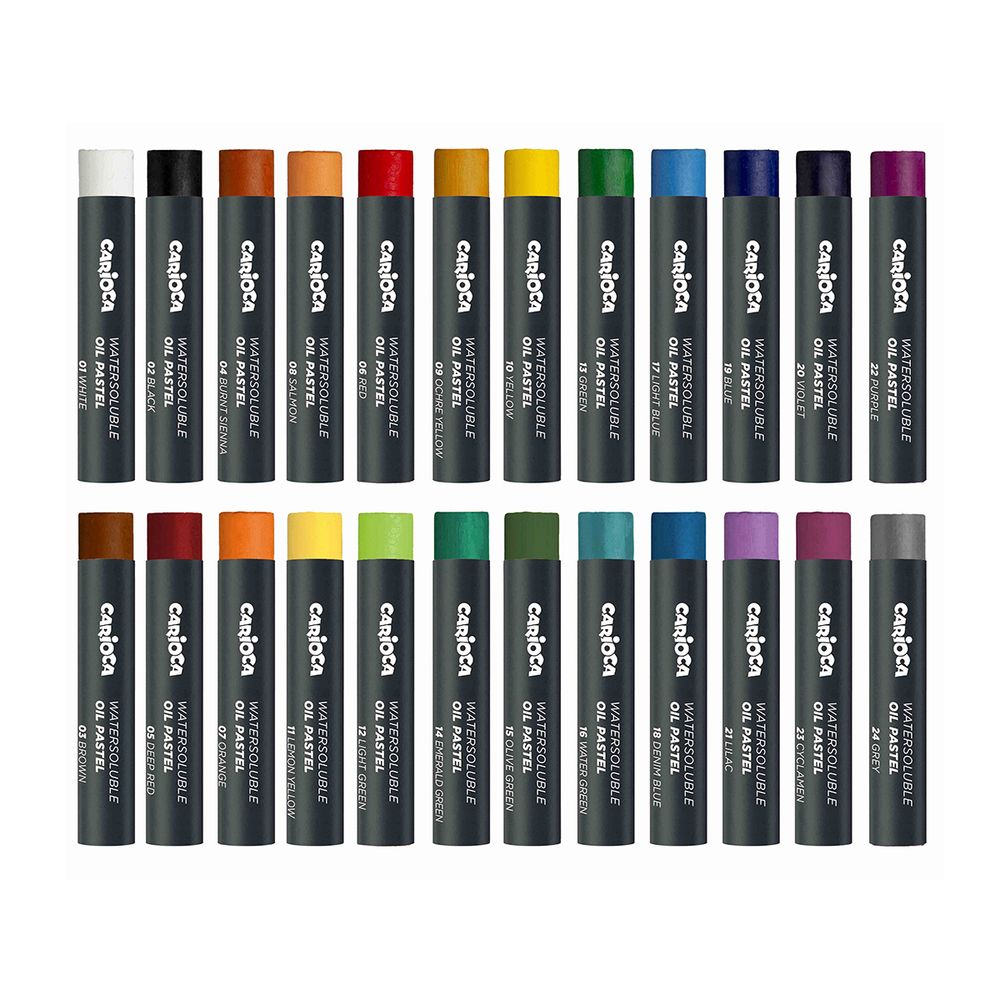 Набор водорастворимой масляной пастели 24 цв, Carioca Plus 45215