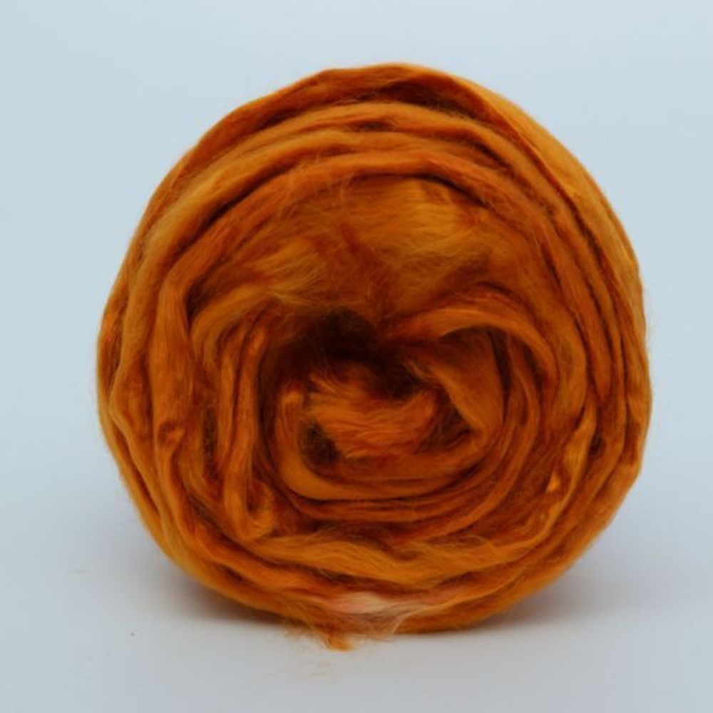 Шерсть для валяния Троицкая Гребенная лента (вискоза) 50г цв.6167 мультиколор (осень)