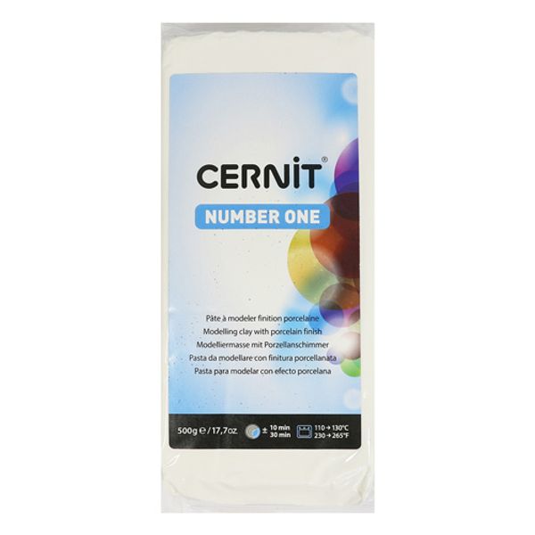 Полимерная глина Cernit №1 запекаемая, классическая 500гр, 027 - белый матовый