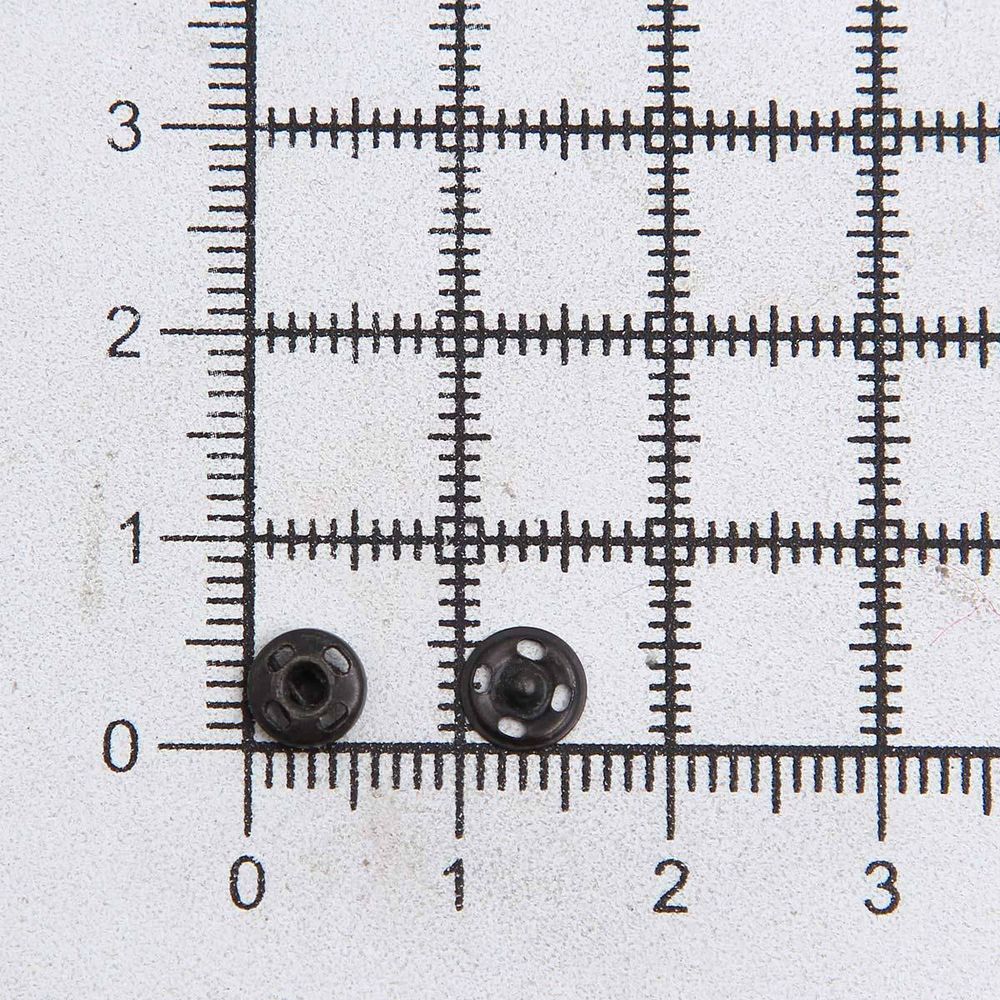 Кнопка пришивная металл ⌀5.0 мм, черный, 24 шт, Pony