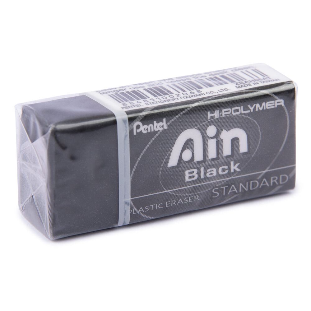 Ластик Hi-Polymer. Ain Black Eraser 43.4х17.4х11.8 мм, 48 шт, ZEAH06AT, Pentel