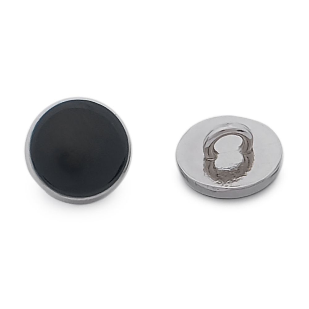 Пуговицы на ножке 18L (11мм), металл (Navy/S (синий/серебро)), MEs-2013, 36 шт