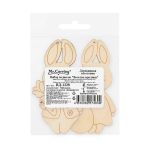 Заготовка из фанеры набор подвесок Зайчики 5х9х0.3 см, Mr.Carving ВД-1228